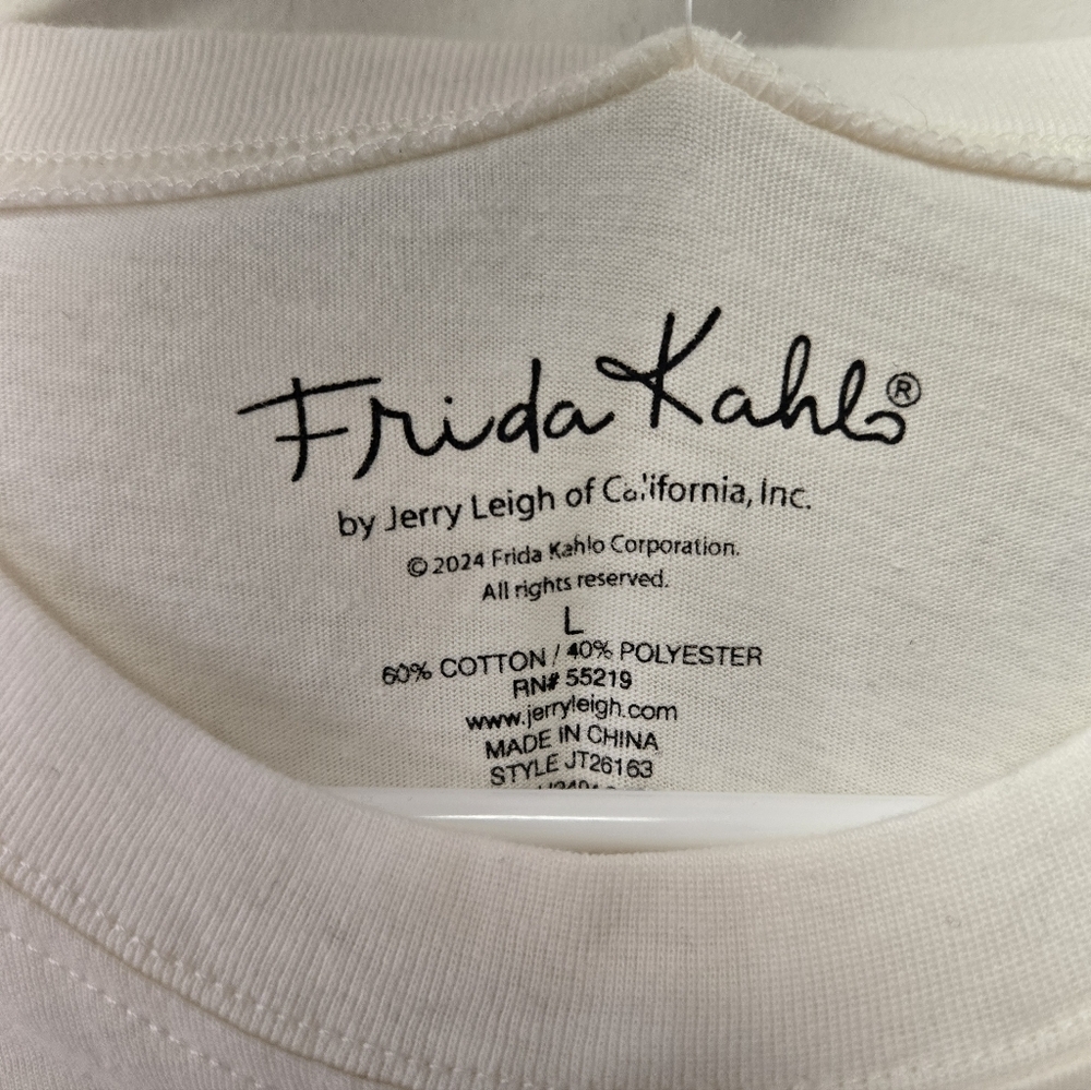 Frida Kahlo Graphic T-Shirt White L - Picture 3 of 5